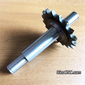 Homag 2-009-03-3130 Long Sprocket 2009033130 Feed Pressure Wheel Shaft